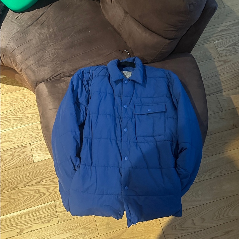 GAP Men's Deep Royal Blue Puffer work Jacket